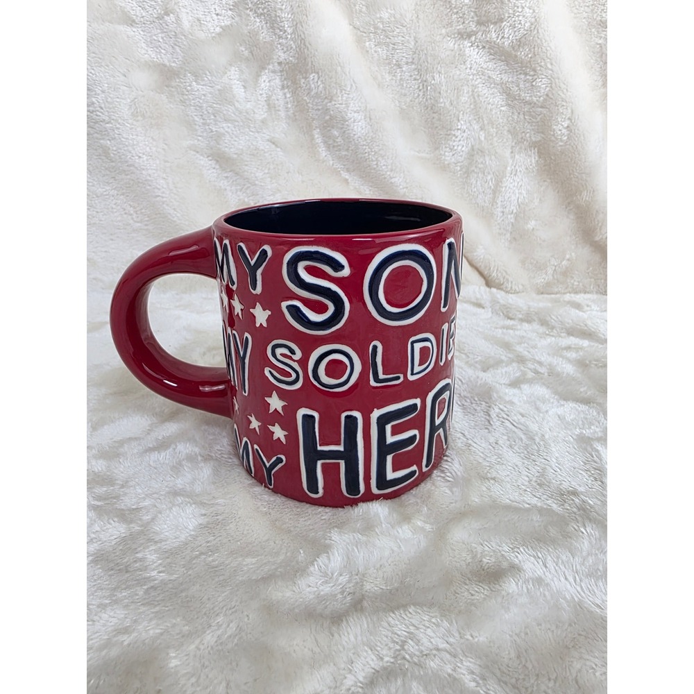 American Heritage My Son Soldier Hero Red Ceramic‎ Coffee Mug by Cracker Barrel